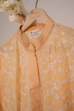 Soft Pale Yellow Tissue Co-ord Set with Ghaspatti & Beadwork - Image 5