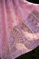 Cream Organza Saree with Tapchi & Designer Cutwork - Image 4