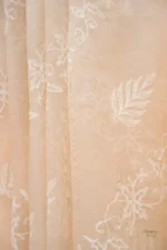 Organza Saree with Multicolour Appliqué & Tapchi - Image 3