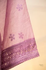 Mauve Purple Kota Chikankari Suit Set with Ghaspatti & Jaali Work - Image 4