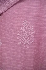 Mauve Purple Kota Chikankari Suit Set with Ghaspatti & Jaali Work - Image 6