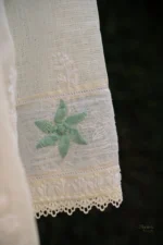 White Kota Lucknowi Chikankari Suit Set with Ghaspatti, Bakhya & Phanda - Image 3