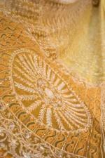 Silk Organza Saree with All-Over Tapchi & Heavy Zardozi - Image 6