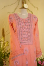 Lavender & Grey Ghaspatti Embroidered Ensemble. - Image 3