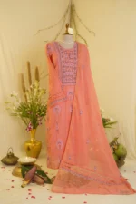 Lavender & Grey Ghaspatti Embroidered Ensemble. - Image 5