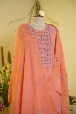 Lavender & Grey Ghaspatti Embroidered Ensemble. - Image 7
