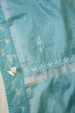 Elegant Ghaspatti & Zardozi Embroidered Ensemble - Image 2