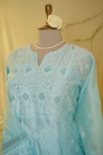 Traditional Ghaspatti Embroidered Ensemble. - Image 6