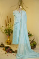 Traditional Ghaspatti Embroidered Ensemble.