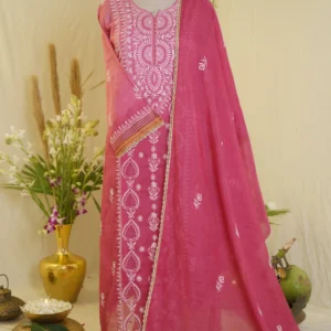 Ghas Patti Jali Embroidered Ensemble.