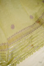 Lavender Ghas Patti & Jali Embroidered Ensemble - Image 7