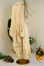 Multicolour Appliqué Saree with Banarasi Border.