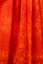 Yellow & Brick-Red Tapechi Embroidered Saree. - Image 7