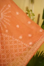 Ombré Anarkali Suit with All-Over Tapechi Embroidery & Silver Mukaish Work. - Image 3