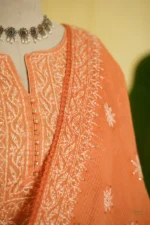 Ombré Anarkali Suit with All-Over Tapechi Embroidery & Silver Mukaish Work. - Image 9