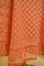 Ombré Anarkali Suit with All-Over Tapechi Embroidery & Silver Mukaish Work. - Image 10