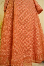 Ombré Anarkali Suit with All-Over Tapechi Embroidery & Silver Mukaish Work. - Image 6