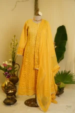 Elegant Cutwork Anarkali Set.