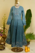 Grey Shimmer Cutwork Elegance.