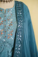 Grey Shimmer Cutwork Elegance. - Image 3