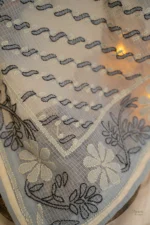 Shibori-Dyed Kota Saree with Bakhya Embroidery. - Image 4