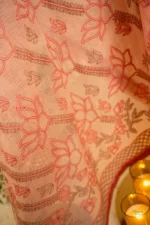 Shibori Saree with Contrasting Bakhiya Embroidery. - Image 8