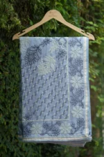 Shibori-Dyed Kota Saree with Bakhya Embroidery. - Image 6