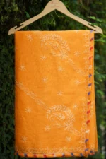 Orangish-Hued Saree with Leheriya Border. - Image 6