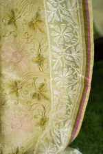 Silk Organza Saree with Tapechi & Zardozi Embroidery. - Image 8