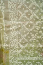 Silk Organza Saree with Tapechi & Zardozi Embroidery. - Image 6