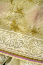 Silk Organza Saree with Tapechi & Zardozi Embroidery. - Image 7