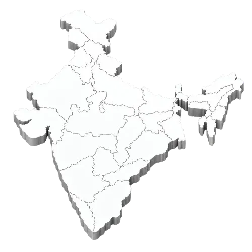 Map of India showing state and union territory boundaries
